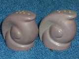 Snail shakers glazed dusty rose